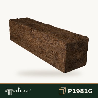 Grindă Decorativă Poliuretan Aspect Lemn Rustic 26x26 cm