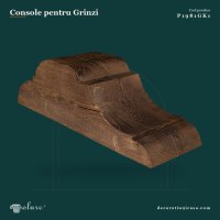 Consolă Grindă din Poliuretan Stil Rustic 26x27x89 cm
