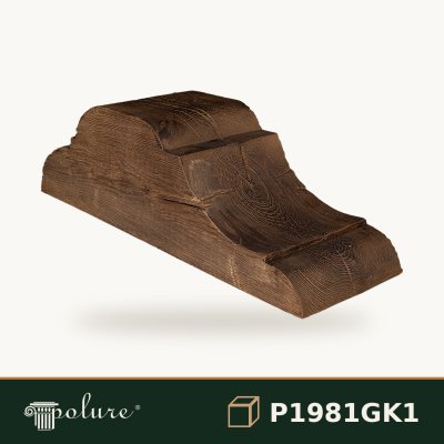 Consolă Grindă din Poliuretan Stil Rustic 26x27x89 cm