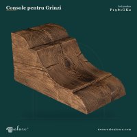 Consolă decorativă din poliuretan cu aspect de lemn 26x27x55 cm