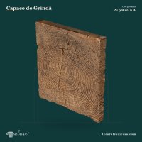 Capac Decorativ Grindă din Poliuretan 25x25 cm Aspect Lemn