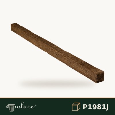 Grindă Decorativă din Poliuretan Aspect Lemn 5x5 cm 3m