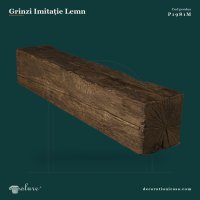Grindă Decorativă Poliuretan Aspect Lemn Rustic 20x30 cm