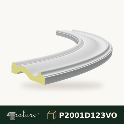 Arcadă Curbă Rotundă din Poliuretan 3x93 cm Decorativă
