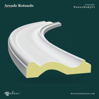 Arcadă Rotundă din Poliuretan 3x113x22 cm pentru Uși și Ferestre
