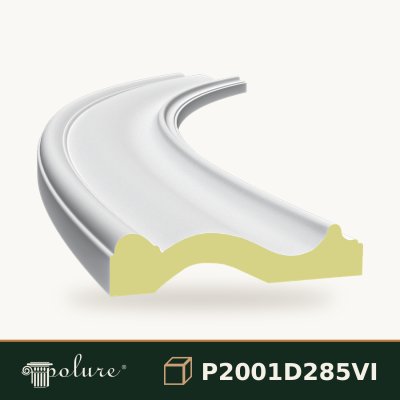 Arcadă Rotundă din Poliuretan 3x113x22 cm pentru Uși și Ferestre