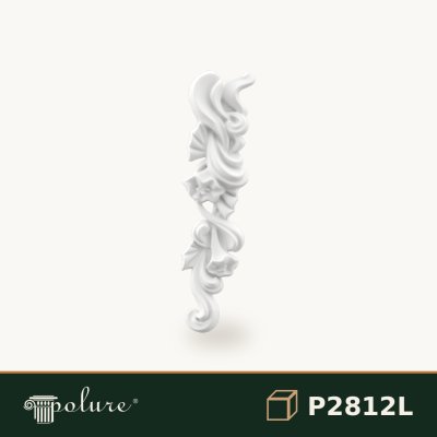 Element Decorativ Poliuretan 33x8 cm Motif Floral Vertical
