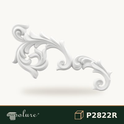 Element Decorativ Poliuretan 41x61x5 cm Frunza de Acant Dreapta