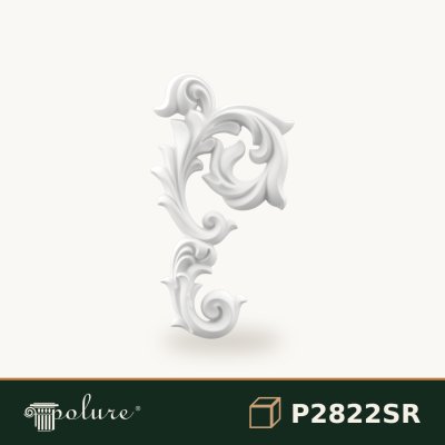 Element Decorativ din Poliuretan 30x17 cm Model Floral P2822SR