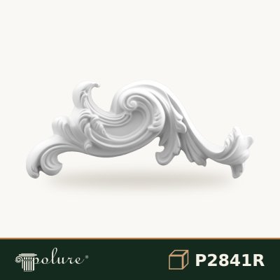 Fronton decorativ din poliuretan 10x66x29 cm pentru usi