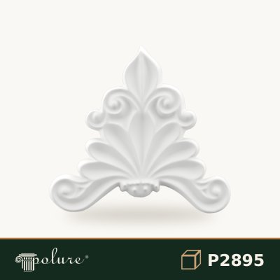 Element Decorativ Poliuretan 25x28 cm cu Frunza de Acant