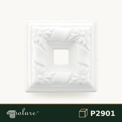 Element Decorativ Pătrat Poliuretan 10x10x3 cm