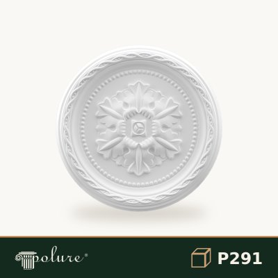 Rosetă Poliuretan Tavan P291 30x30 cm Cu Relief Floral