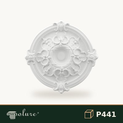 Rozeta de Tavan din Poliuretan 44x44x5 cm P441