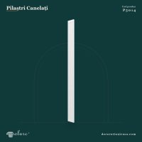 Pilastru Decorativ Canelat din Poliuretan 2x14x200 cm