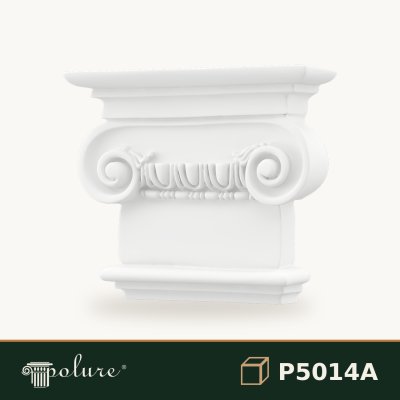 Capitel Pilastru Poliuretan cu Volute 7x22x19 cm