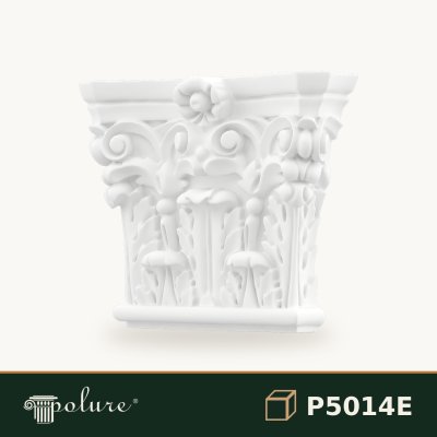 Capitel Pilastru Decorativ 5x20x17 cm Poliuretan