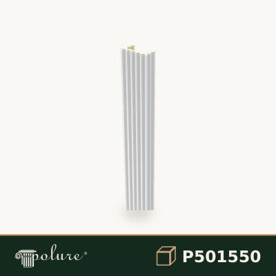 Pilastr cu caneluri 8x15x240 cm, material decorativ din poliuretan