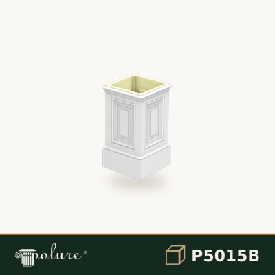Bază decorativă pentru pilastru din Poliuretan 17x17x30 cm