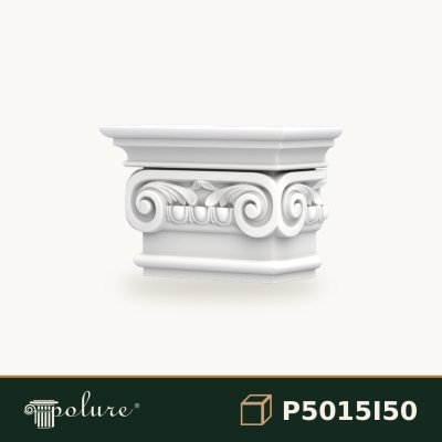 Capitel ionic pentru pilastru Poliuretan 11x21x15 cm
