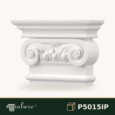 Capitel Pilastru Poliuretan Model Ionic 6x21x15 cm