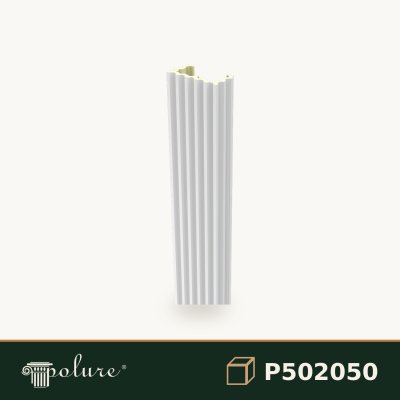 Poliuretan material decorativ pentru pilastru canelat 10x20x240 cm