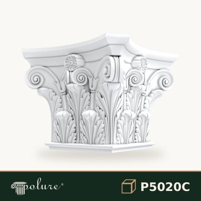 Capitel Pilastru Poliuretan 36x36x28 cm Motiv Clasic