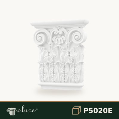 Capitel Pilastru Poliuretan Decorativ 6x27x31 cm