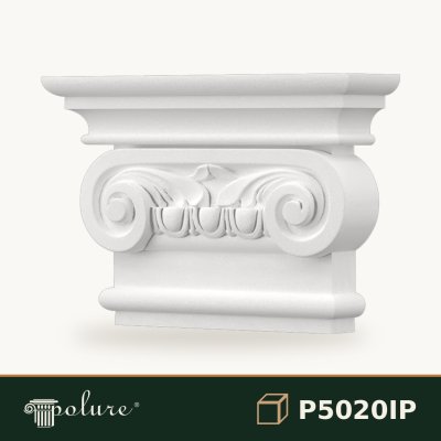 Capitel Pilastru Stil Ionic din Poliuretan 7x28x19 cm Decoratiuni