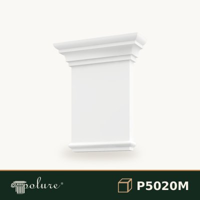 Capitel Pilastru Poliuretanic 7x26x31 cm Neoclasic