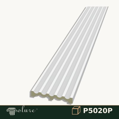Stâlp Pilastru Canelat din Poliuretan 3x20x240 cm Decorativ