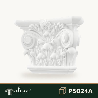 Capitel Pilastru Poliuretan 13x43x31 cm Decorativ