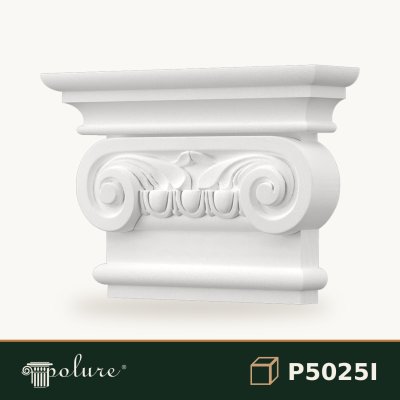 Capitel Ionic Poliuretan P5025I pentru Pilastru 8x35x24 cm