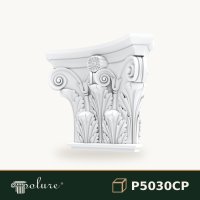 Capitel Pilastru Poliuretan 15x54x42 cm Cu Frunze De Acant