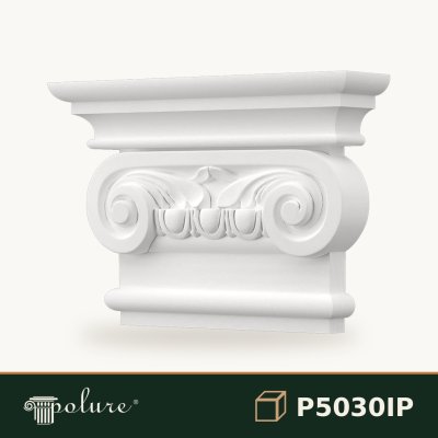 Capitel Pilastru Ionic din Poliuretan 9x42x29 cm