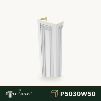 P5030W50 Pilastru decorativ din poliuretan 15x30x240 cm pentru coloane, fotografie produs