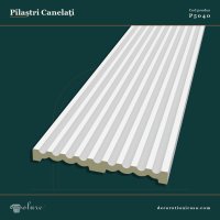 Pilastru Canelat din Poliuretan 4x40x240 cm Decorativ
