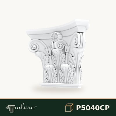 Capitel Pilastru Decorativ din Poliuretan 20x72x56 cm
