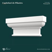 Capitel Pilastru din Poliuretan P5040D 13x56x26 cm Modul Clasic