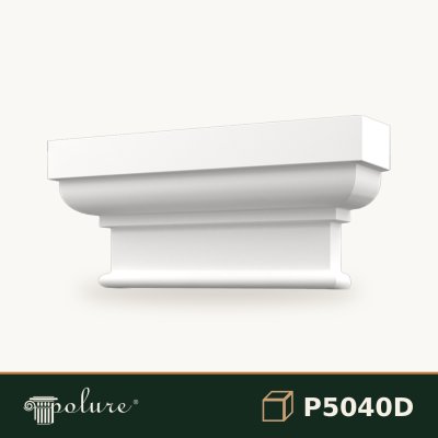 Capitel Pilastru din Poliuretan P5040D 13x56x26 cm Modul Clasic