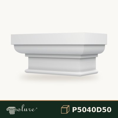 P5040D50 Capitel de pilastru, produs decorativ din poliuretan 28x56x26 cm, fotografie produs