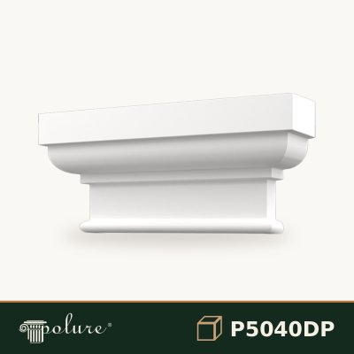 Capitel Pilastru din Poliuretan P5040DP 13x56x26 cm Modul Clasic