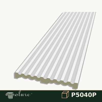 Pilastru Canelat din Poliuretan 4x40x240 cm Decorativ