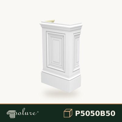 P5050B50 Pilastru Poliuretan 28x55x94 cm pentru bază de coloană, fotografie produs