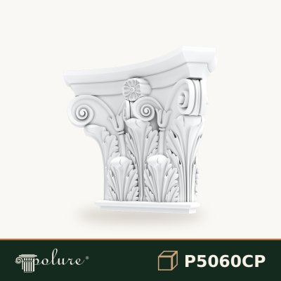 Capitel Pilastru Poliuretan 109x84 cm Model Clasic Acant