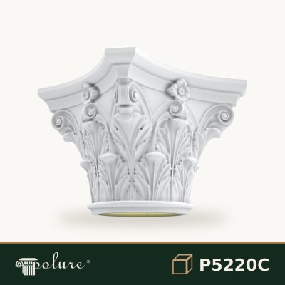 Capiteliu Coloană Decorativ din Poliuretan 36x36x28 cm