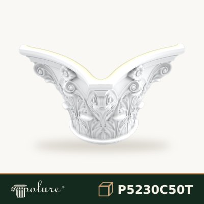 Capitel Decorativ din Poliuretan pentru Coloană 34x69x42 cm