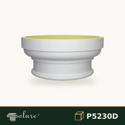 Capitel Coloana Poliuretan 43x43 cm cu Acant si Volute