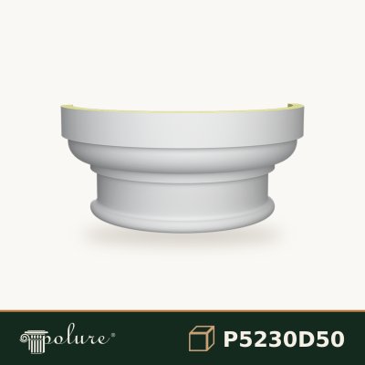 Capitel Decorativ din Poliuretan pentru Coloană 21x43x19 cm