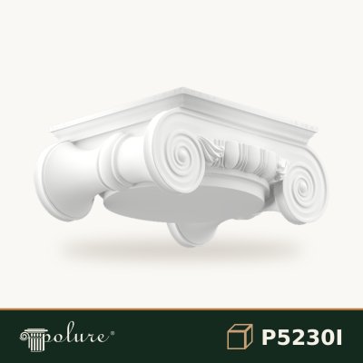 Capitel Ionic din Poliuretan pentru Coloană 36x47 cm